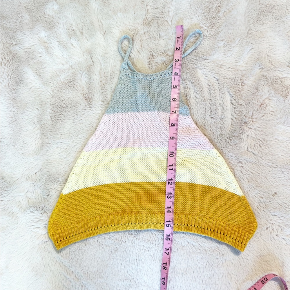 Striped Knit Halter Top and Skirt Set Size Small - Picture 5 of 11